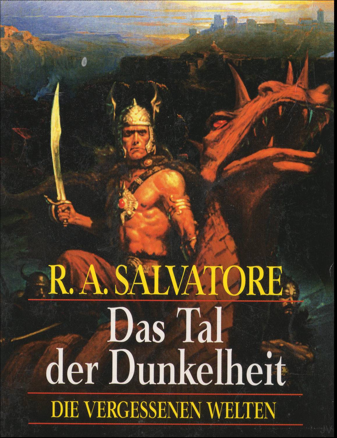 Cover zum Buch das Tal der Dunkelheit von R.A.Salvatore, vierter Teil der vergessene Reiche Saga